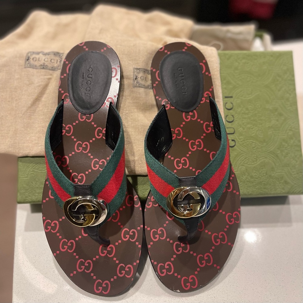 Gucci flip flops!